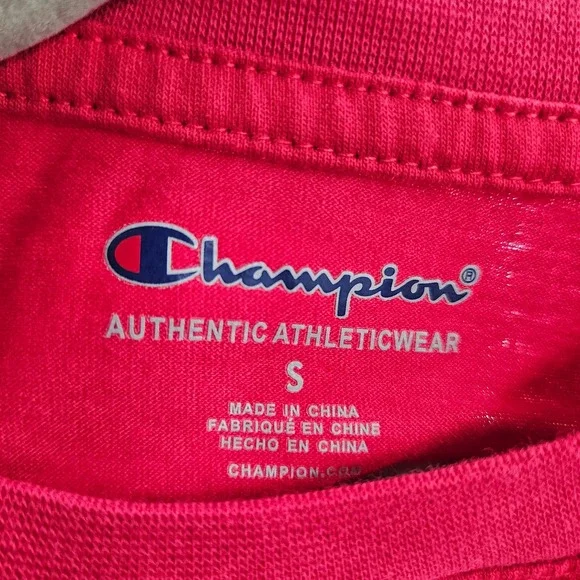 Champion T Shirt Red Authentic Athleticwear Size Youth Small EUC - Picture 3 of 6